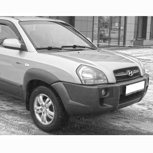 Бампер передний Hyundai Tucson '04-'10 под уширитель API (Тайвань)