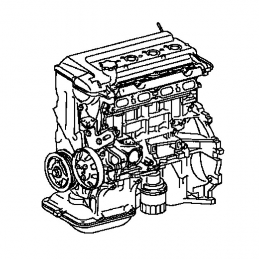 Двигатель контрактный Toyota 1.3L 2NZ-FE VVT-i