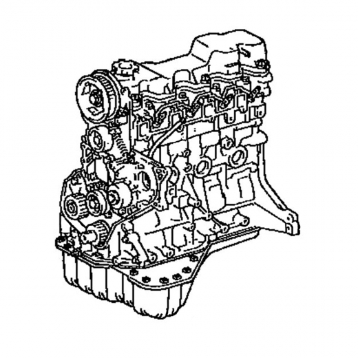 Двигатель контрактный Toyota 2,2L 3C-E (электронный тнвд), 4WD