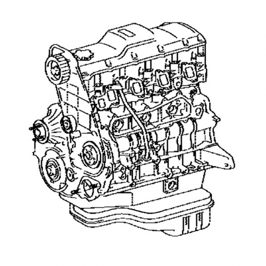 Двигатель контрактный Toyota Hiace/ Granvia/ Regius 3,0L 1KZ-TE