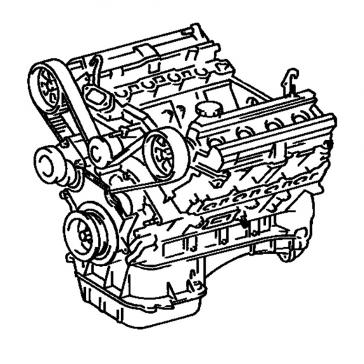 Двигатель контрактный Toyota 4,0L 1UZ-FE VVT-i '99-'04, 4WD