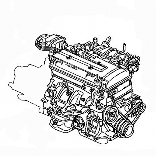 Двигатель контрактный Honda 1,8L B18C DOHC VTEC, Red Top