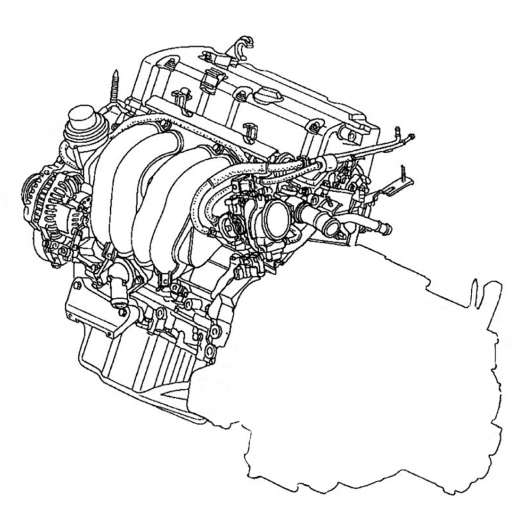 Двигатель контрактный Honda 2,0L K20B i-VTEC I