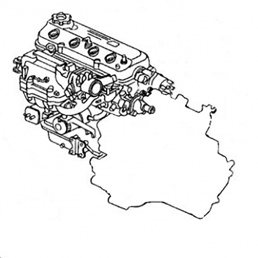 Двигатель контрактный Honda 2,0L F20A, карбюраторный