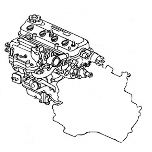 Двигатель контрактный Honda 2,2L F22A