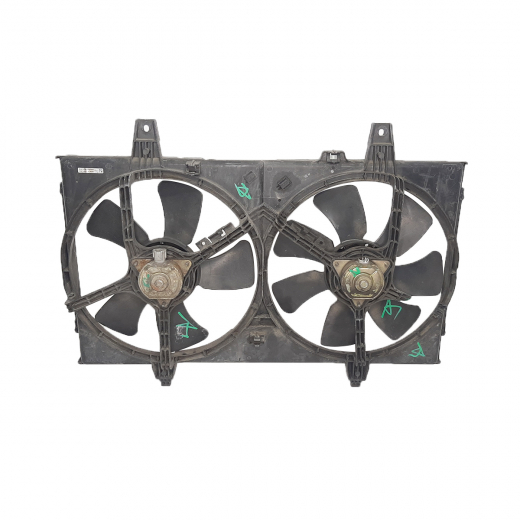 Вентилятор радиатора Nissan Expert '99-'07/ Avenir '98-'05 (YD22DD, QG18DE, SR20DE, SR20DET, QR20DE, CD20ET) цельный 2 вентилятора контрактный