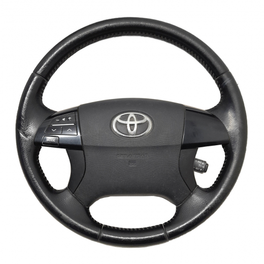 Руль Toyota Estima '12-'18 Airbag (4 луча, кожа, кнопки, круиз) контрактный