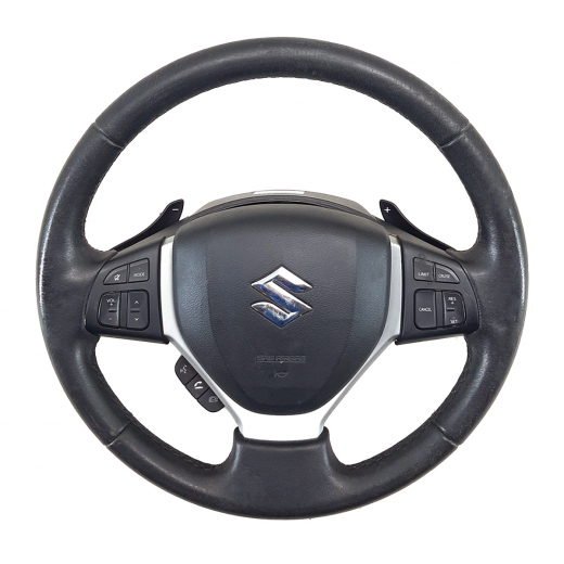 Руль Suzuki Vitara '14-'22/ Escudo '15-'24/ SX4 '13-'21 Airbag (3 луча, кожа, кнопки кпп) контрактный