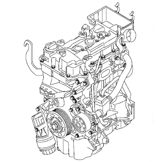 Двигатель контрактный Toyota, Daihatsu 1.0L 1KR-FE