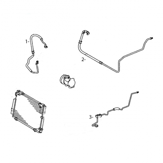 Трубки/ шланги кондиционера (комплект) Toyota Opa '00-'01 (1ZZ-FE) контрактные 
