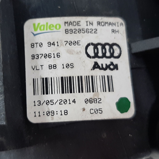Противотуманная фара Audi A1 '10-'16/ A6 '10-'18/ A5 '07-'16/ A5 '16-'26/ Q3 '11-'19/ A6 Allroad '12-'19 правая (8T0941700E) контрактная