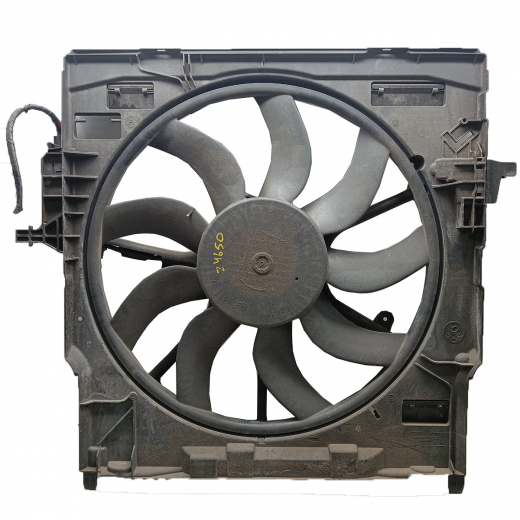 Вентилятор радиатора BMW X5 '07-'13/ X6 '08-'14 (M57D30, N57D30, N55B30A, N54B30) цельный 1 вентилятор контрактный