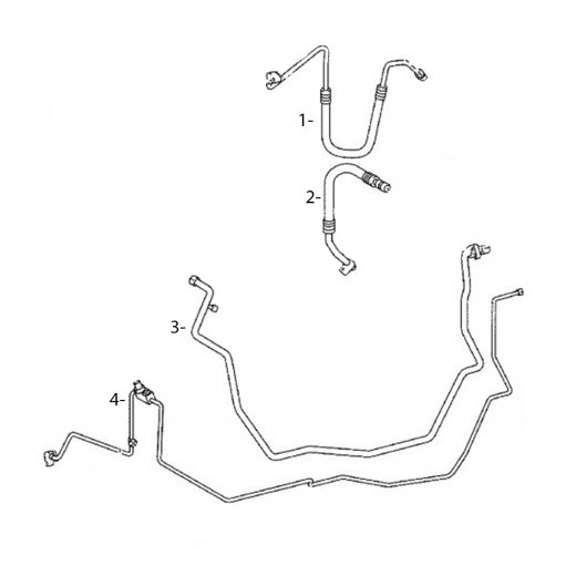 Трубки/ шланги кондиционера (комплект) Toyota Harrier '97-'03 (5S-FE) контрактные