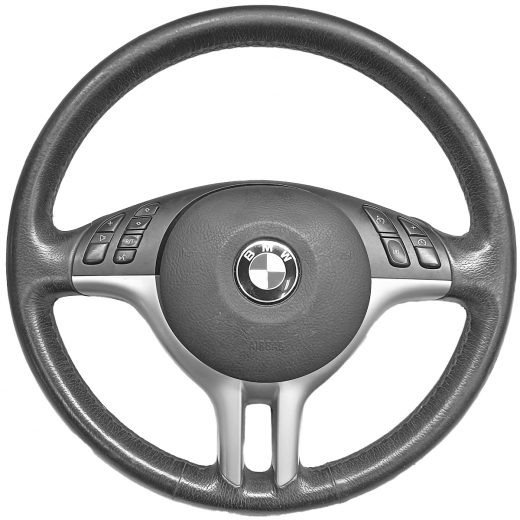 Руль BMW X5 '00-'06 Airbag (3 луча, кожа, кнопки) контрактный