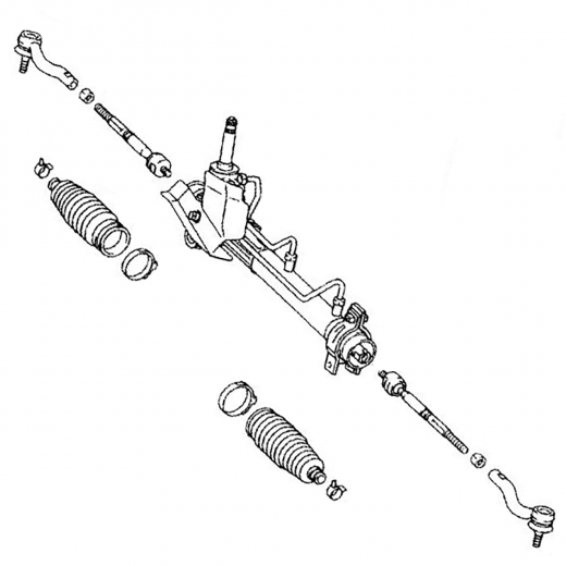 Рейка рулевая Toyota Probox '02-'14/ Succeed '02-'14/ Vitz '99-'05/ Platz '99-'05/ Funcargo '99-'05 контрактная правый руль 4WD