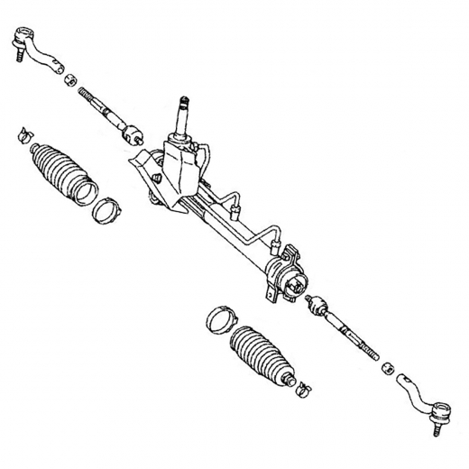 Рейка рулевая Toyota Raum '03-'11/ Porte '04-'12 (NCZ25, NNP15) контрактная правый руль 4WD