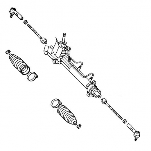 Рейка рулевая Toyota Ist '02-'07/ Bb '00-'05 (NCP65, NCP35) контрактная правый руль 4WD
