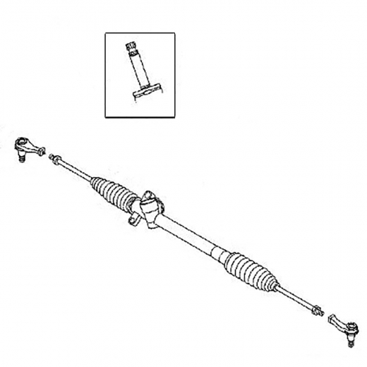 Рейка рулевая Daihatsu Boon '04-'10/ Toyota Passo '04-'10/ Bb '05-'16 (M300S, M310S, M312S, M301S, KGC10, KGC15, QNC10, QNC20, QNC25, QNC21) контрактная правый руль