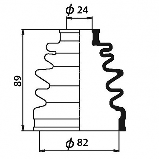 Пыльник шруса приводного вала внутренний Masuma MF-2070