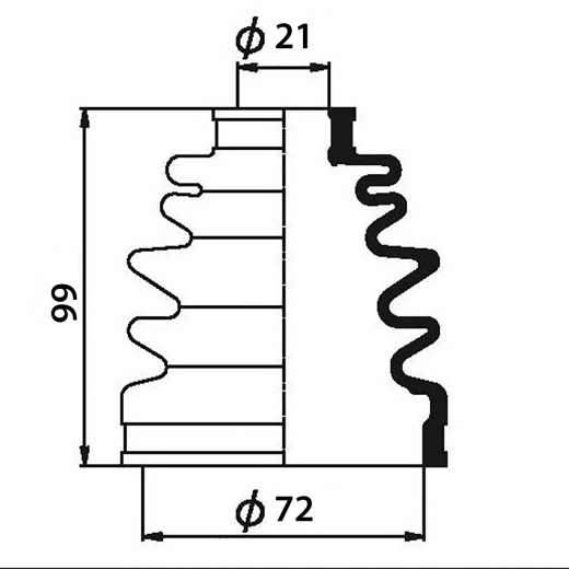 Пыльник шруса приводного вала внутренний Masuma MF-2058