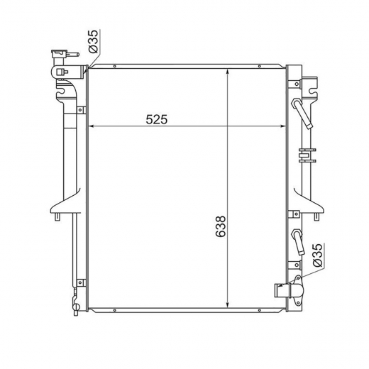 Радиатор охлаждения Mitsubishi Pajero Sport '08-'16/ L200 '07-'16 (4D56U DI-D) SAT Китай