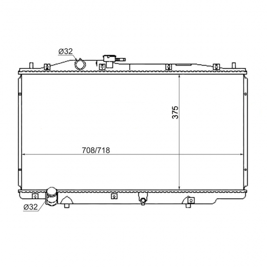 Радиатор охлаждения Honda Inspire '03-'07 (J30A) Panda