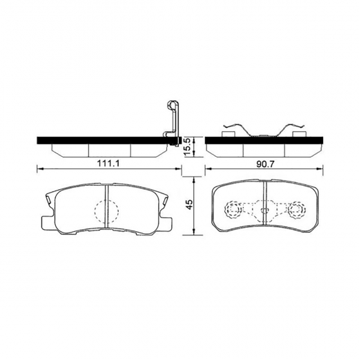 Колодки тормозные задние контрактные PF-3450 дисковые