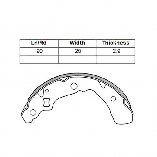 Колодки тормозные задние контрактные T032 барабанные