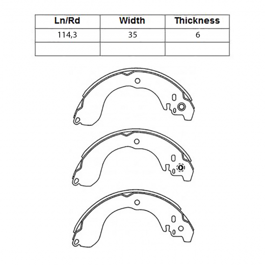 Колодки тормозные задние контрактные T1264 барабанные