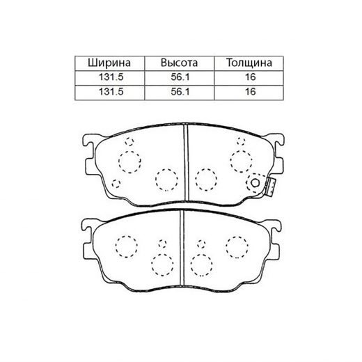 Колодки тормозные передние Kashiyama D3101M дисковые
