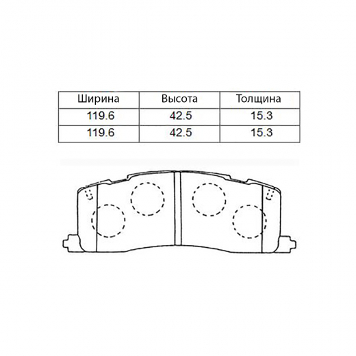 Колодки тормозные задние Nisshinbo PF-1274 дисковые