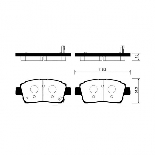 Колодки тормозные передние CTR CKT-8, GK1022 дисковые