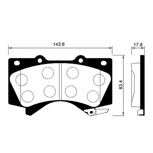 Колодки тормозные передние FIT FP1303 дисковые