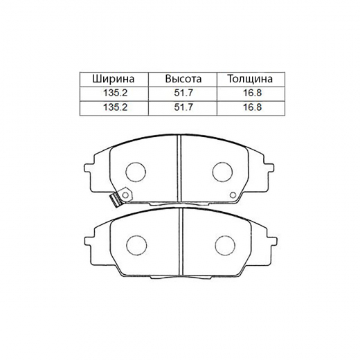 Колодки тормозные передние NIBK PN8423 дисковые