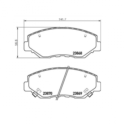 Колодки тормозные передние NIBK PN8485 дисковые