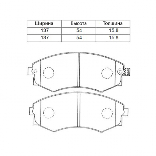 Колодки тормозные передние NIBK PN2245 дисковые