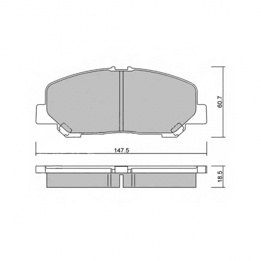Колодки тормозные передние NIBK PN1527 дисковые