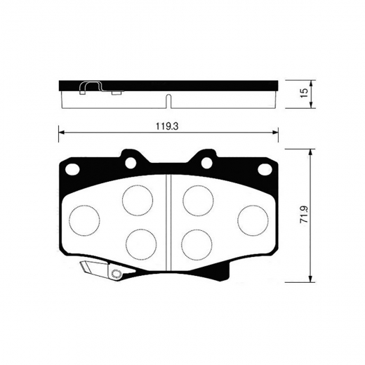 Колодки тормозные передние NIBK PN1242 дисковые