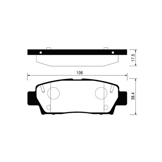 Колодки тормозные задние NIBK PN1323 дисковые