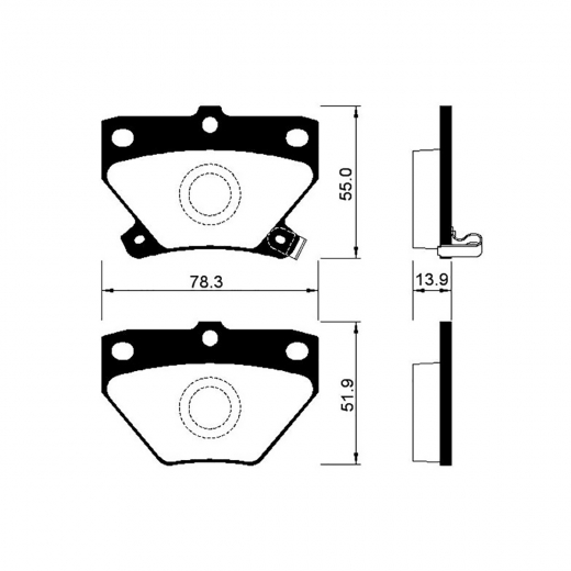 Колодки тормозные задние Bosch 0986424630 дисковые