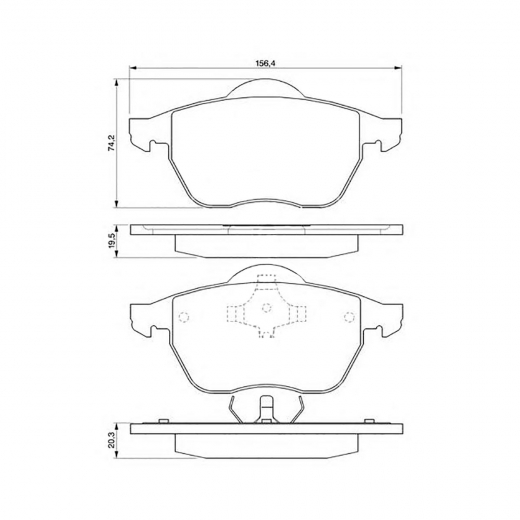 Колодки тормозные передние Delphi LP978 дисковые без датчика