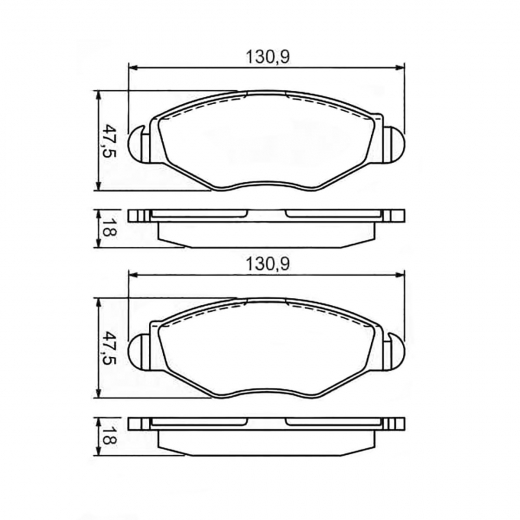 Колодки тормозные передние Delphi LP1699 дисковые