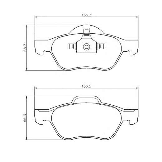 Колодки тормозные передние Delphi LP1708 дисковые