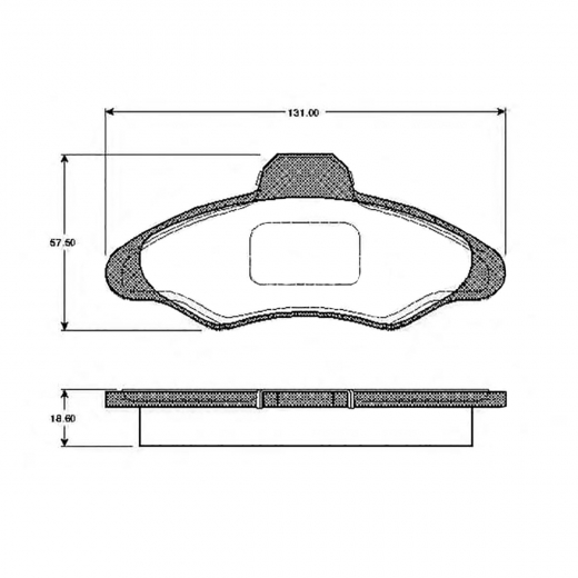 Колодки тормозные передние Delphi LP673 дисковые