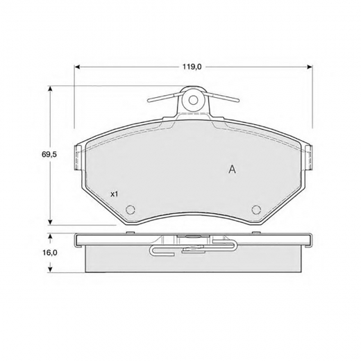 Колодки тормозные передние Delphi LP770 дисковые
