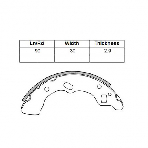 Колодки тормозные задние JFBK FN3387 барабанные
