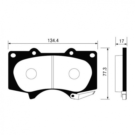 Колодки тормозные передние CTR GK1050 дисковые