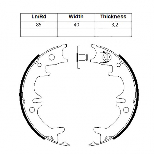 Колодки тормозные задние Toyota 46540-20040 дисковые стояночного тормоза , передняя
