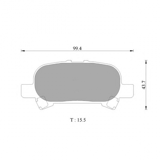 Колодки тормозные задние NIBK PN0427 дисковые