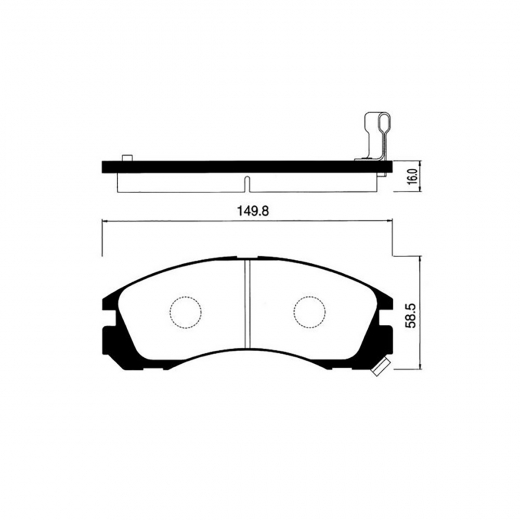 Колодки тормозные передние Madfil PN3233 дисковые
